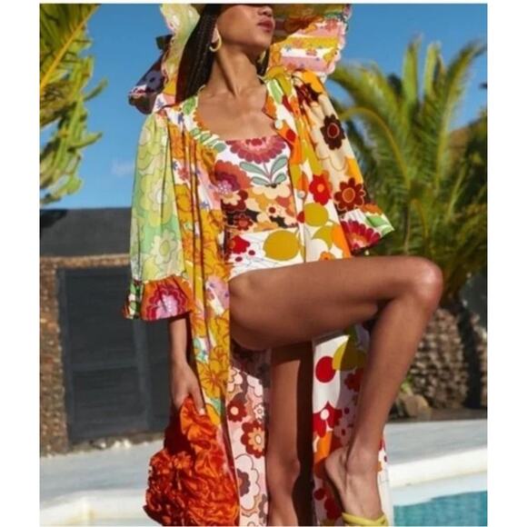 CeliaB Jackets & Blazers - CELIAB Celia B Sz S Small Titanite Duster Caftan Kaftan Jacket Cardigan Coverup